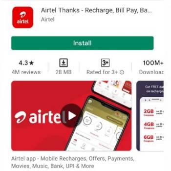 Airtel Thanks App 5GB Data offer