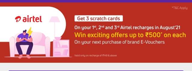 Airtel Recharge Offer on Phonepe