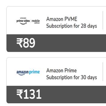 Get Amazon prime Free using Airtel Recharges