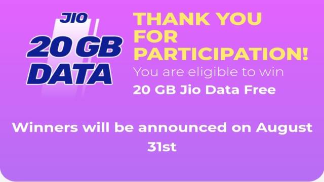 Jio 20Gb Data