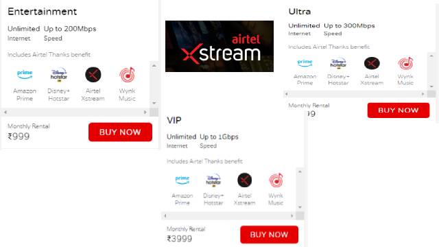 Airtel Xstream Fiber Hotstar