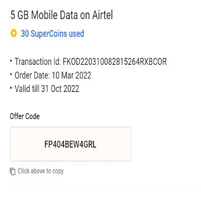 Airtel Flipkart Free Data