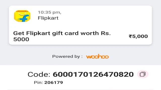 Flipkart 5000 free gift Card